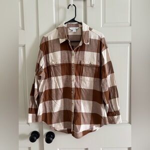 Old Navy flannel Boyfriend shirt L